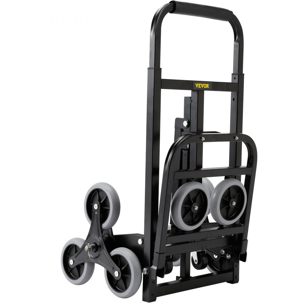 010985920340 - Heavy-Duty VEVOR Stair Climbing Hand Truck, Adjustable Handle & 375 lbs Capacity