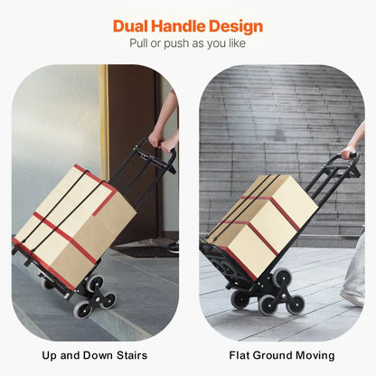 2025C - Heavy-Duty Stair Climbing Cart with Folding Design and Dual Handles