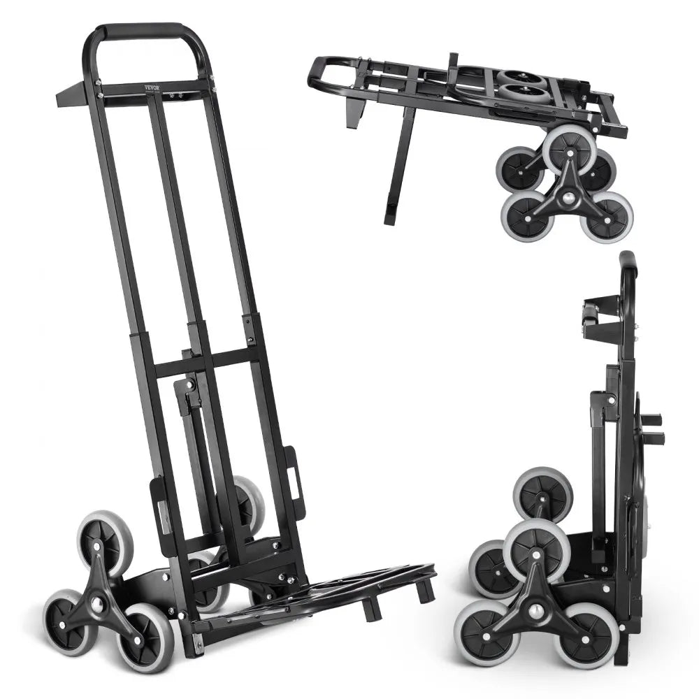 2025C - Heavy-Duty Stair Climbing Cart with Folding Design and Dual Handles
