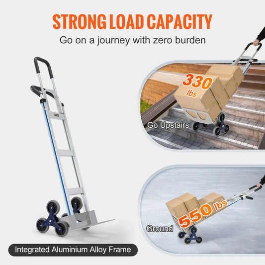 010124055633 - Heavy-Duty Stair Climbing Cart, 550 lbs Load Capacity