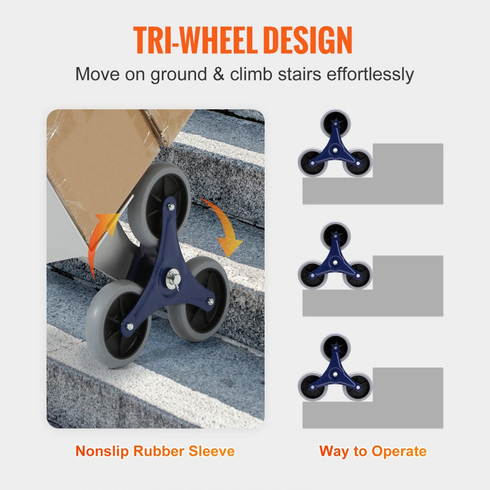 010124055633 - Heavy-Duty Stair Climbing Cart, 550 lbs Load Capacity