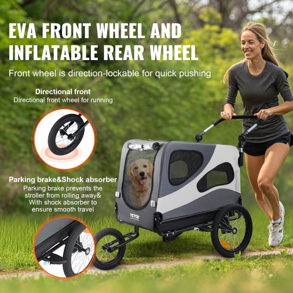 TS812 - 2-in-1 Pet Stroller & Bike Trailer, Holds Up to 100 lbs