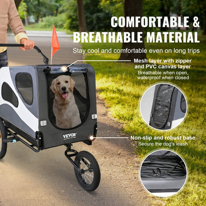 TS812 - 2-in-1 Pet Stroller & Bike Trailer, Holds Up to 100 lbs