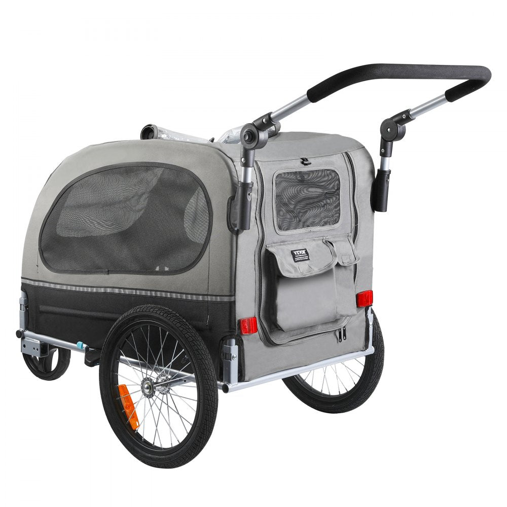 TS810 - 2-in-1 Dog Bike Trailer & Stroller, 88 lbs Capacity, Adjustable Handle