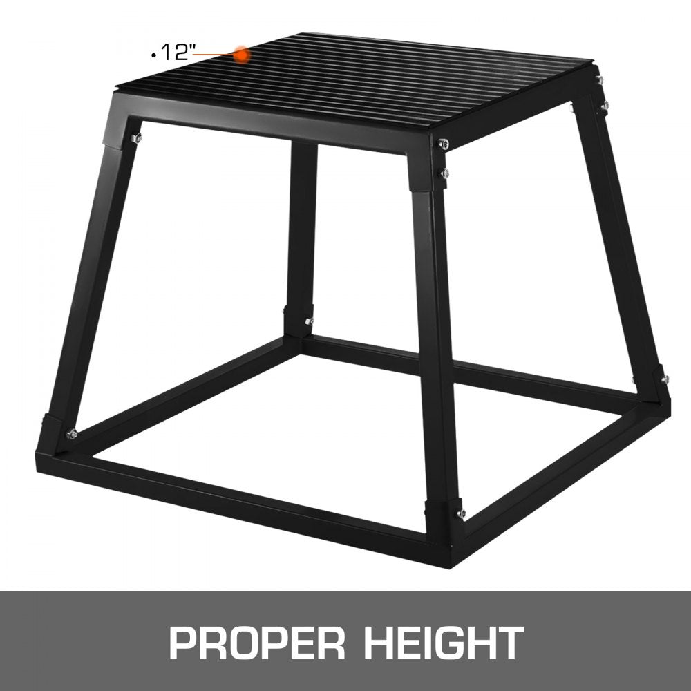 010122517272 - VEVOR 12" Plyometric Training Box for Home & Gym
