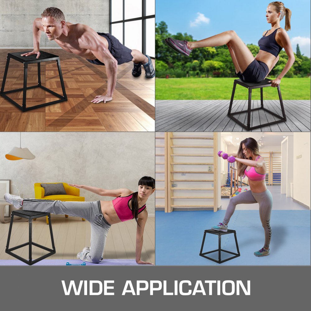 010122517272 - VEVOR 12" Plyometric Training Box for Home & Gym