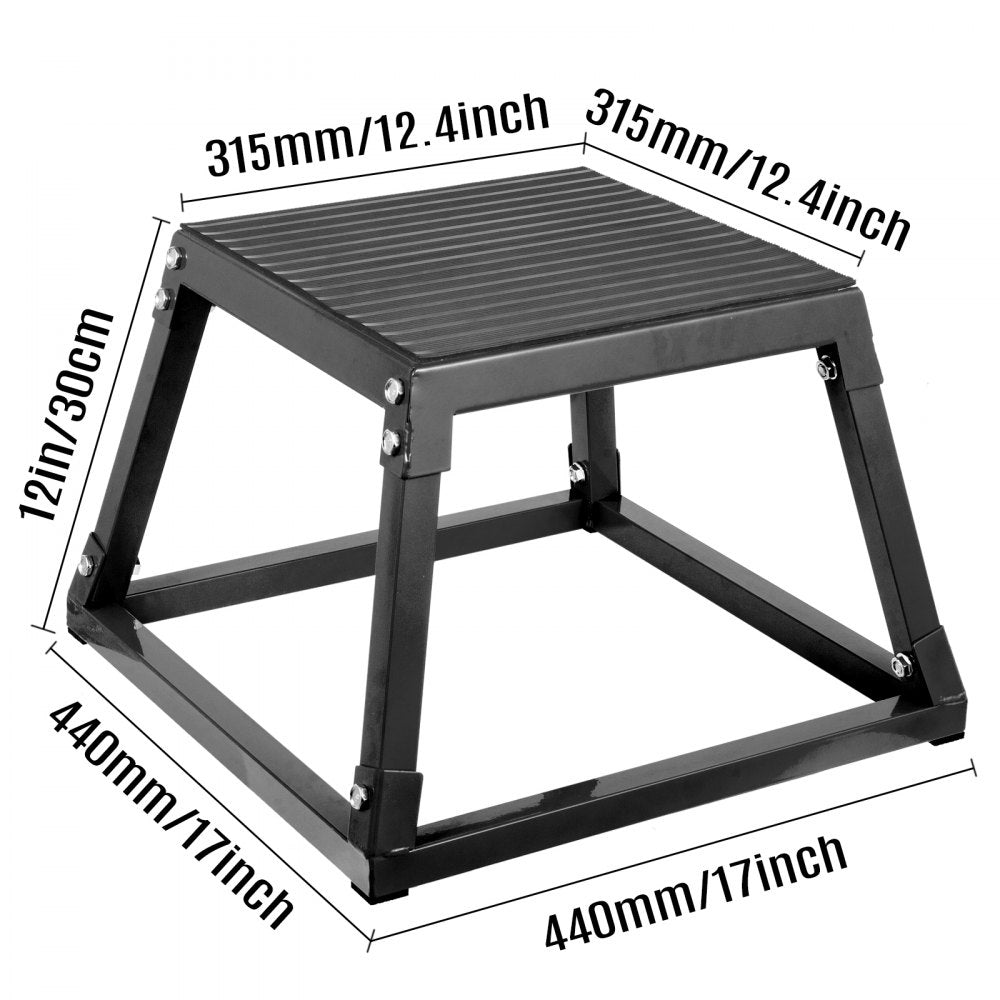 010122517272 - VEVOR 12" Plyometric Training Box for Home & Gym