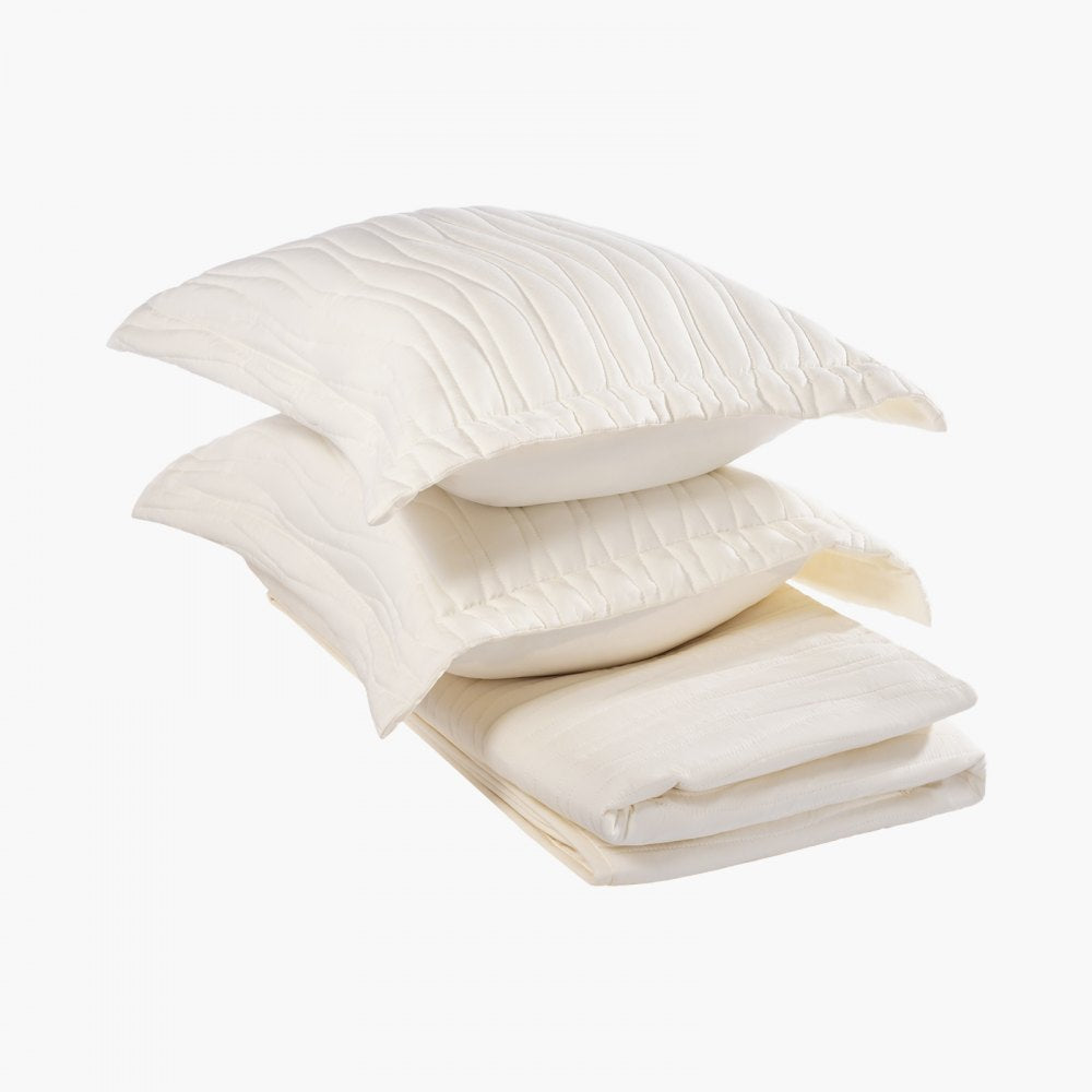 SYSH-P01K - King Quilt Set 106" x 96", Breathable Microfiber with Shams