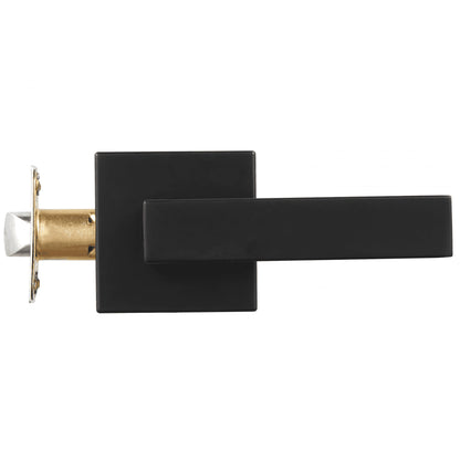 KJ2118-PS-BLK - Matte Black Universal Door Handles 5 Pack with Adjustable Latch