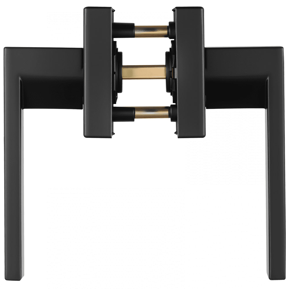 KJ2118-PS-BLK - Matte Black Universal Door Handles 5 Pack with Adjustable Latch