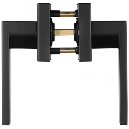 KJ2118-PS-BLK - Matte Black Universal Door Handles 5 Pack with Adjustable Latch