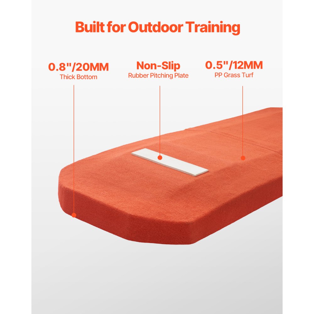 JNT-SS-03 - 127" Portable Pitching Mound with Non-Slip Turf and EVA Base