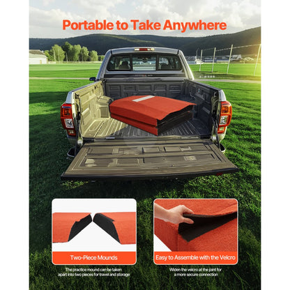 JNT-SS-03 - 127" Portable Pitching Mound with Non-Slip Turf and EVA Base