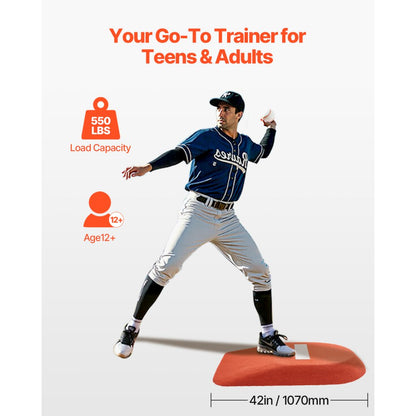 JNT-SS-02 - Portable 42" Pitching Mound with Non-Slip Rubber Plate