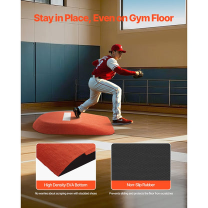 JNT-SS-02 - Portable 42" Pitching Mound with Non-Slip Rubber Plate
