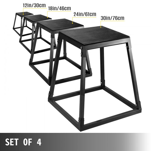 010114594315 - Set of 4 Durable Plyometric Boxes for Training