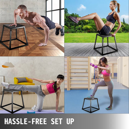 010114594315 - Set of 4 Durable Plyometric Boxes for Training