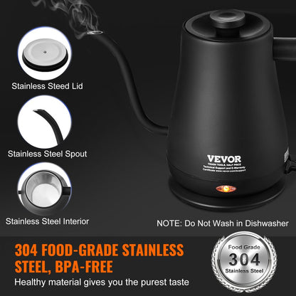 PY0805 - 1L Electric Gooseneck Kettle with Fast Boil & Precise Control