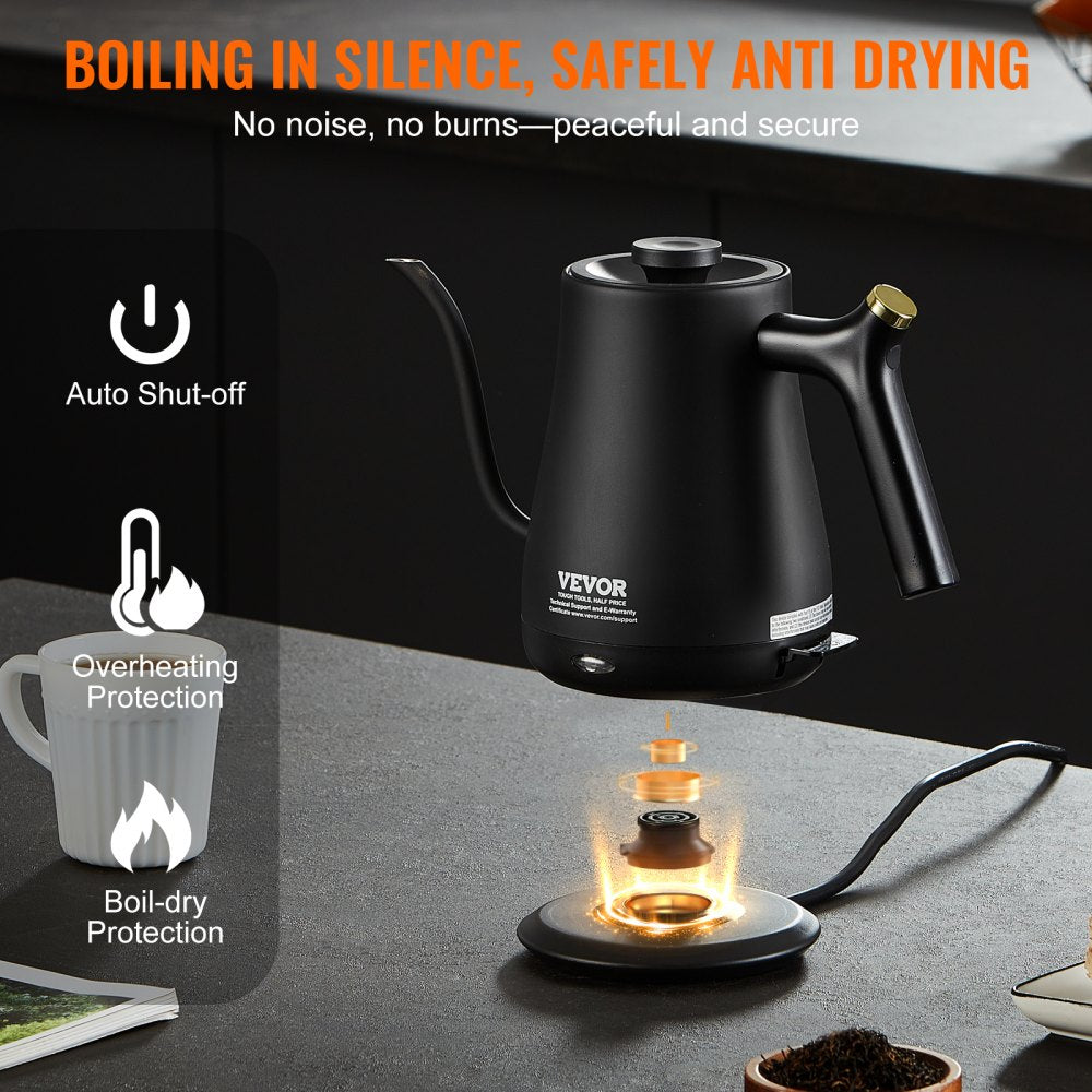 PY0805 - 1L Electric Gooseneck Kettle with Fast Boil & Precise Control