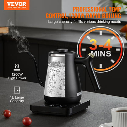 PY0805-WD - 1L Electric Gooseneck Kettle with Temperature Control