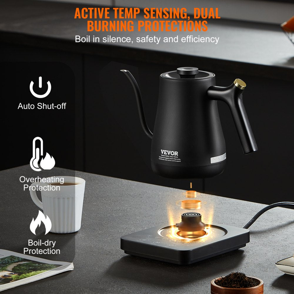 PY0805-WD - 1L Electric Gooseneck Kettle with Temperature Control