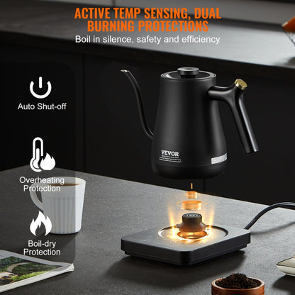 PY0805-WD - 1L Electric Gooseneck Kettle with Temperature Control