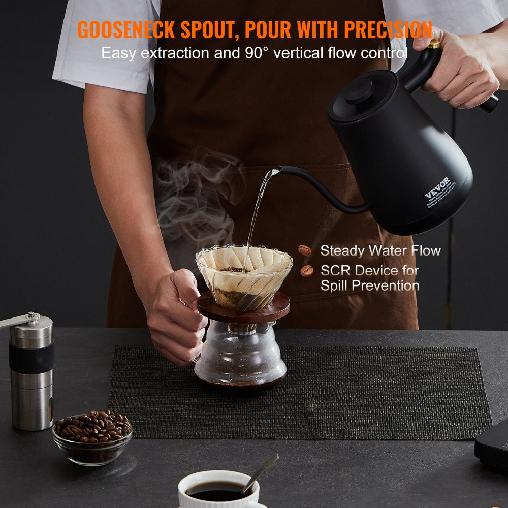 PY0805-WD - 1L Electric Gooseneck Kettle with Temperature Control