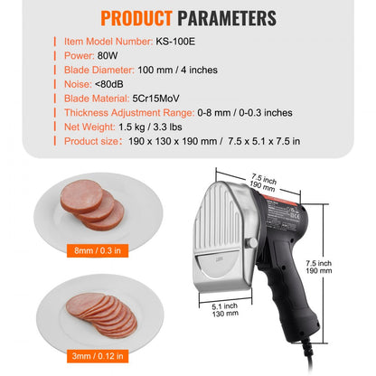 KS-100E - Wireless Electric Shawarma Knife for Precise Meat Slicing