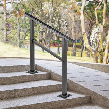 LZHG-3FT - Adjustable 36"x35" Outdoor Aluminum Handrail for 2-3 Steps