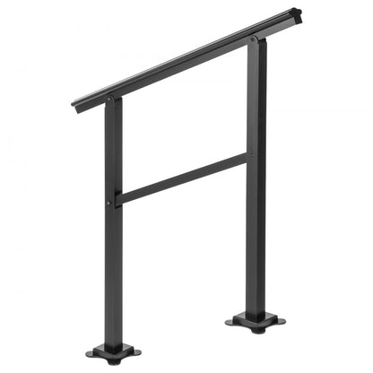 LZHG-3FT - Adjustable 36"x35" Outdoor Aluminum Handrail for 2-3 Steps