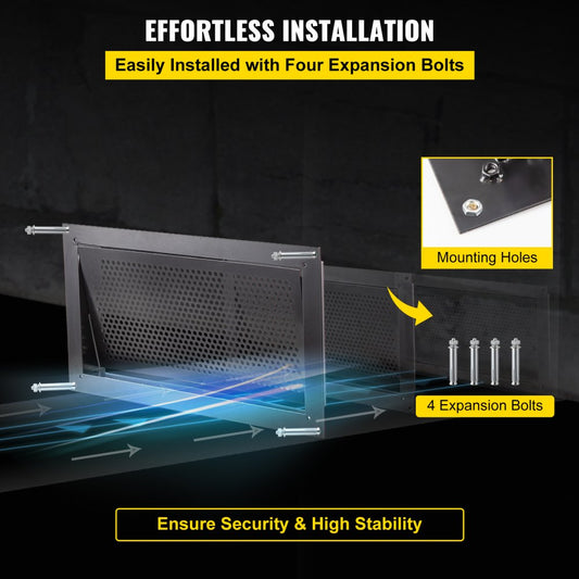 FHTFKHS-16''x8'' - Zinc-Coated Flood Vent for Crawl Spaces, 16"x8"