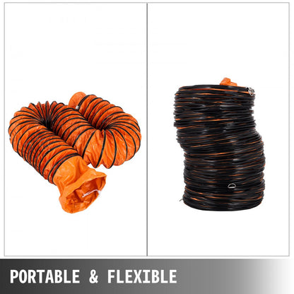 010327751566 - 16ft PVC Flexible Duct, 12in Diameter, Easy Install