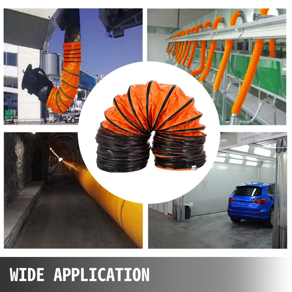 010327751566 - 16ft PVC Flexible Duct, 12in Diameter, Easy Install