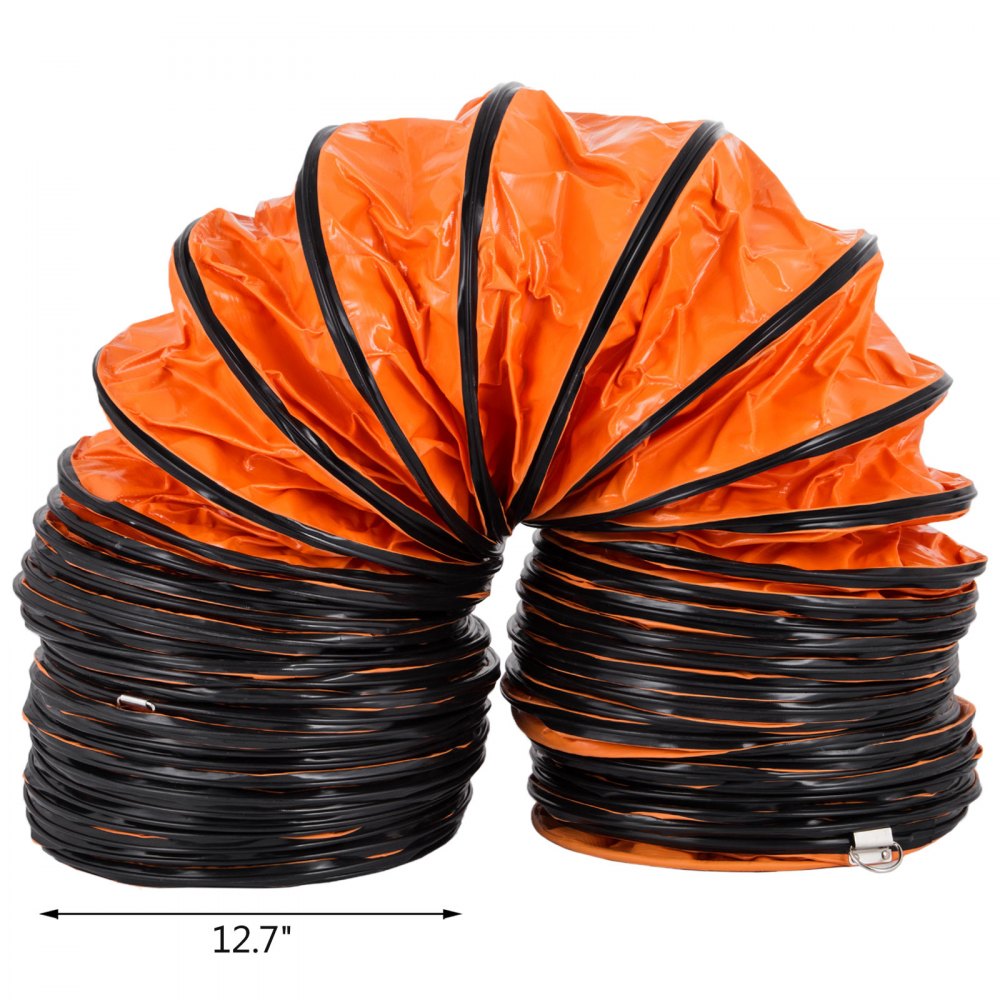 010327751566 - 16ft PVC Flexible Duct, 12in Diameter, Easy Install