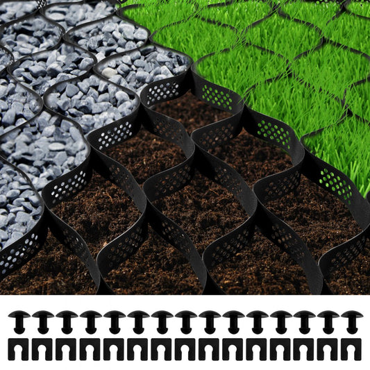 VV-TGGS25X9FT3INBDD - 25x9.5ft Heavy-Duty Geo Grid for Driveway Stabilization