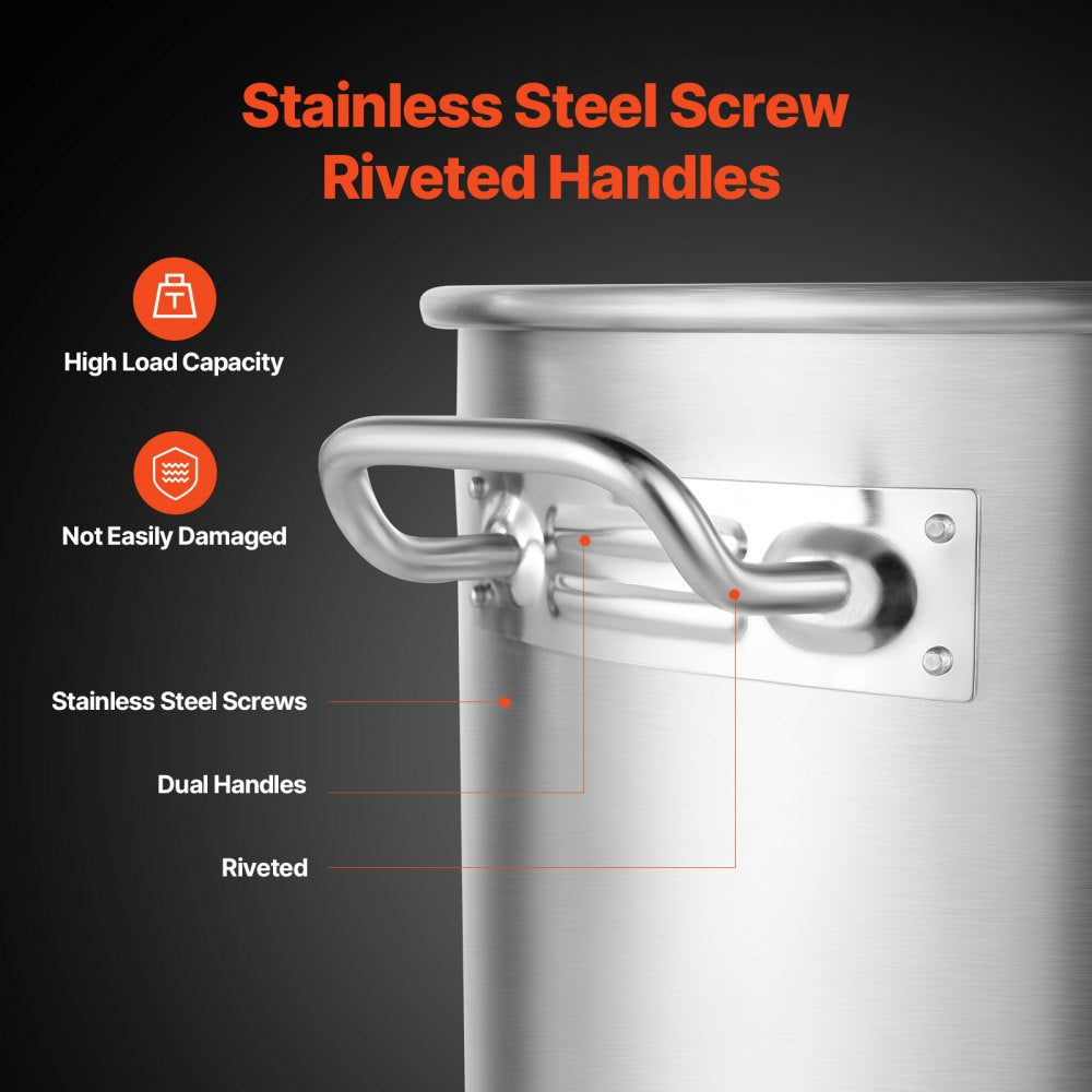 SP42QT354006S - 42QT Stainless Steel Stockpot with Strainer & Induction Base