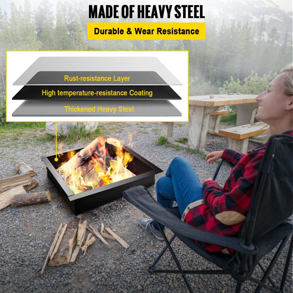 VV-FPR-FX-30 - Durable 30-Inch Steel Fire Pit Ring for DIY Projects