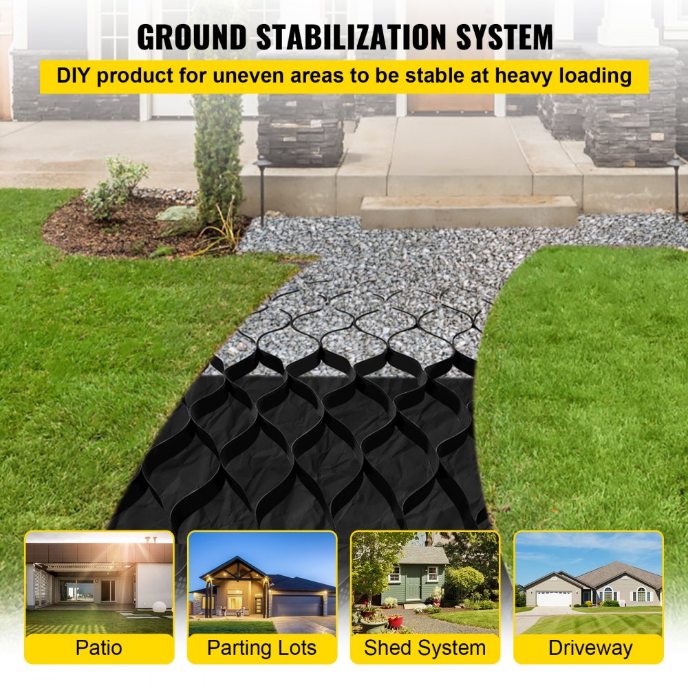 VV-TGGS27X4FT2INBDD - 27ft x 4ft VEVOR Heavy-Duty Ground Grid, 2in Depth