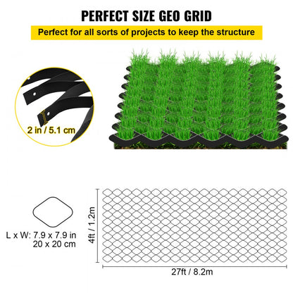 VV-TGGS27X4FT2INBDD - 27ft x 4ft VEVOR Heavy-Duty Ground Grid, 2in Depth
