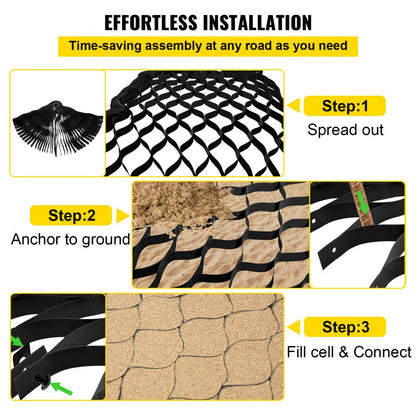 VV-TGGS27X4FT2INBDD - 27ft x 4ft VEVOR Heavy-Duty Ground Grid, 2in Depth