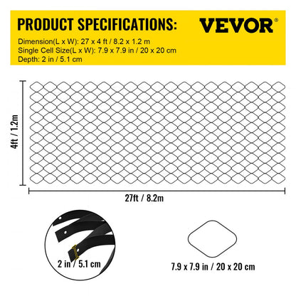 VV-TGGS27X4FT2INBDD - 27ft x 4ft VEVOR Heavy-Duty Ground Grid, 2in Depth