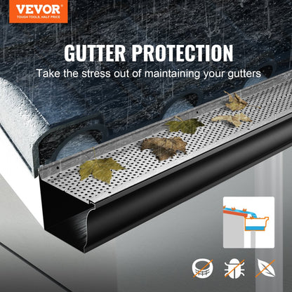5in-208 - VEVOR 5" Aluminum Leaf Guard for Gutter Protection