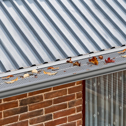 5in-208 - VEVOR 5" Aluminum Leaf Guard for Gutter Protection