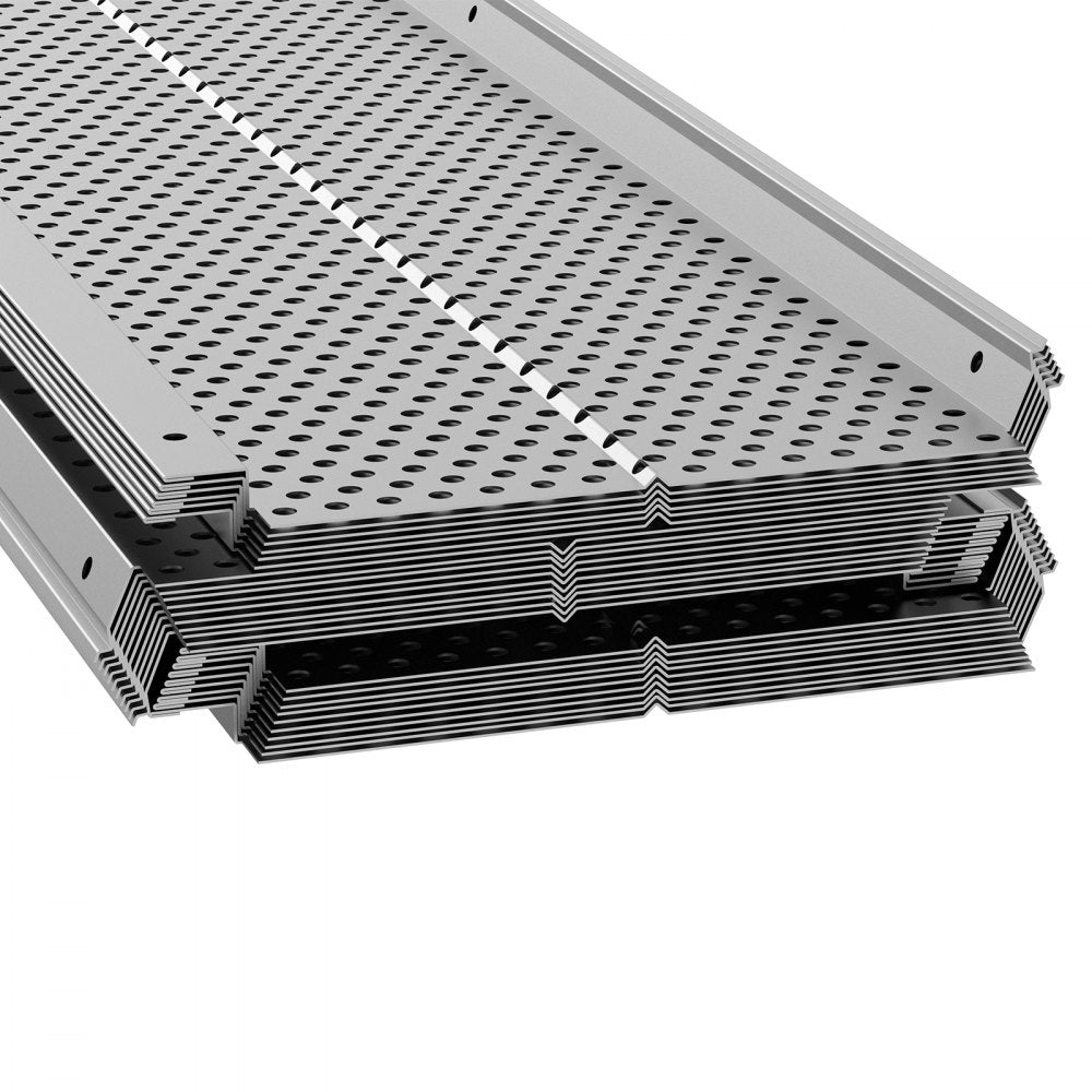 6in-104 - Aluminum Gutter Guard, 6" Width, DIY Leaf Filter System