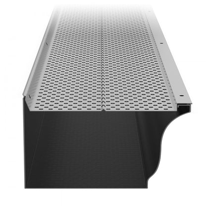 6in-104 - Aluminum Gutter Guard, 6" Width, DIY Leaf Filter System