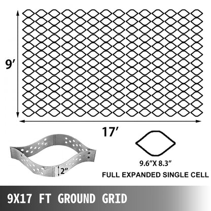 010506207542 - HDPE Gravel Grid 9x17 ft for Driveways & Landscaping