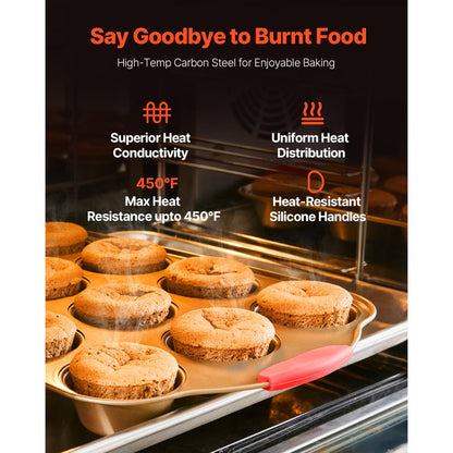 QT026 - 10-Piece Carbon Steel Baking Set, Non-Stick, 450℉ Heat Resistant