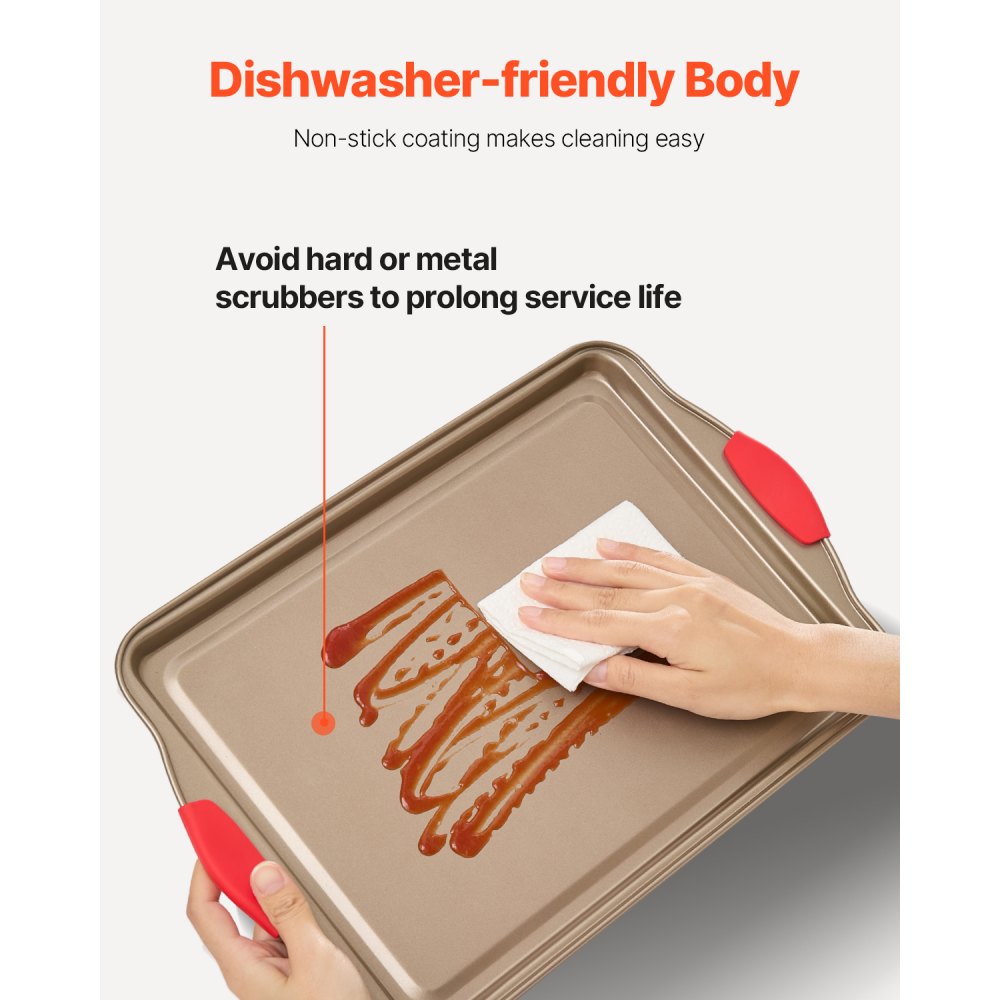 QT026 - 10-Piece Carbon Steel Baking Set, Non-Stick, 450℉ Heat Resistant