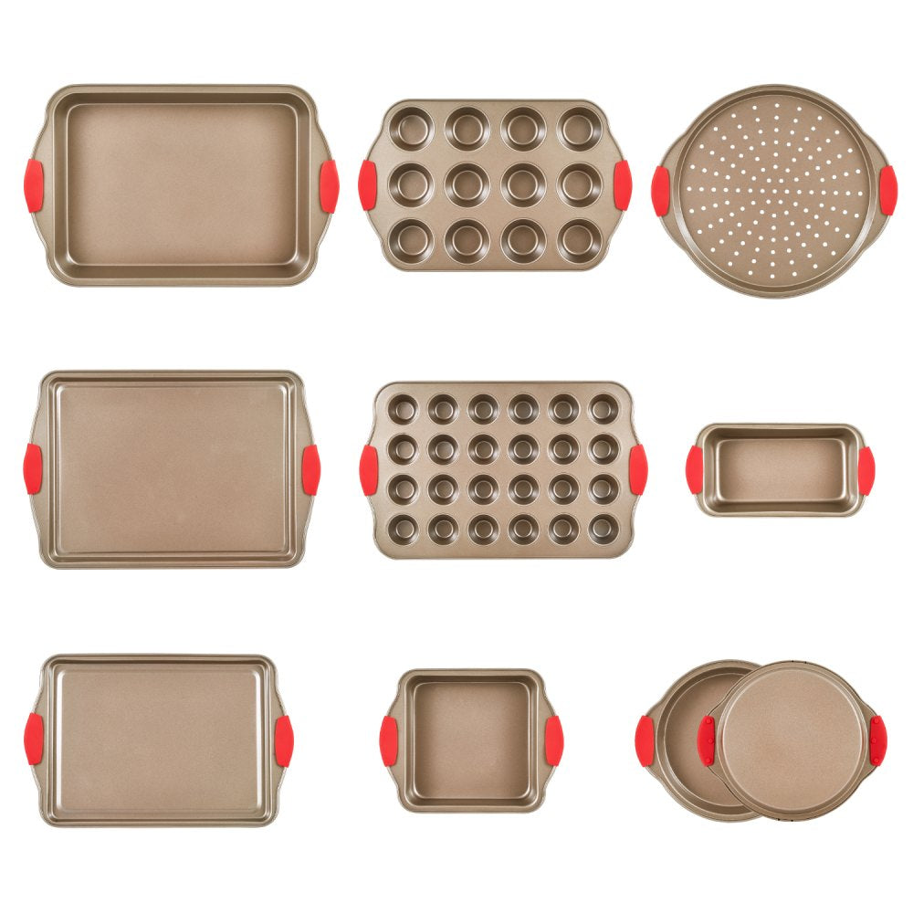 QT026 - 10-Piece Carbon Steel Baking Set, Non-Stick, 450℉ Heat Resistant