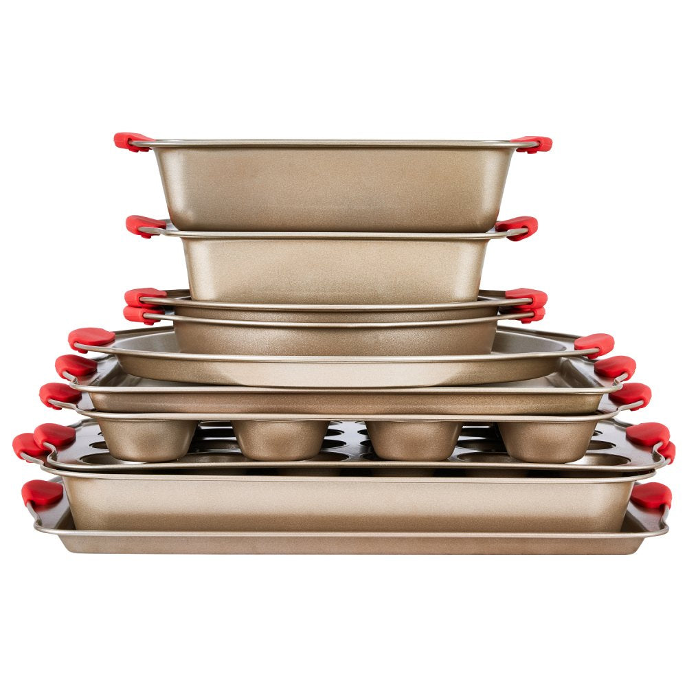 QT026 - 10-Piece Carbon Steel Baking Set, Non-Stick, 450℉ Heat Resistant